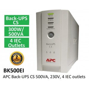 Bekalan Kuasa Terganggu APC BACK-UPS CS 500VA, 230V, USB/SERIAL - Jaminan Pembaikan atau Penggantian 2 Tahun