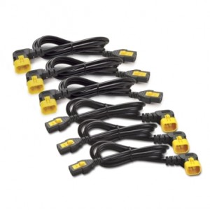 Kit Kabel Kuasa (6 pcs), Mengunci, C13 ke C14 (90 Darjah), 1.2m